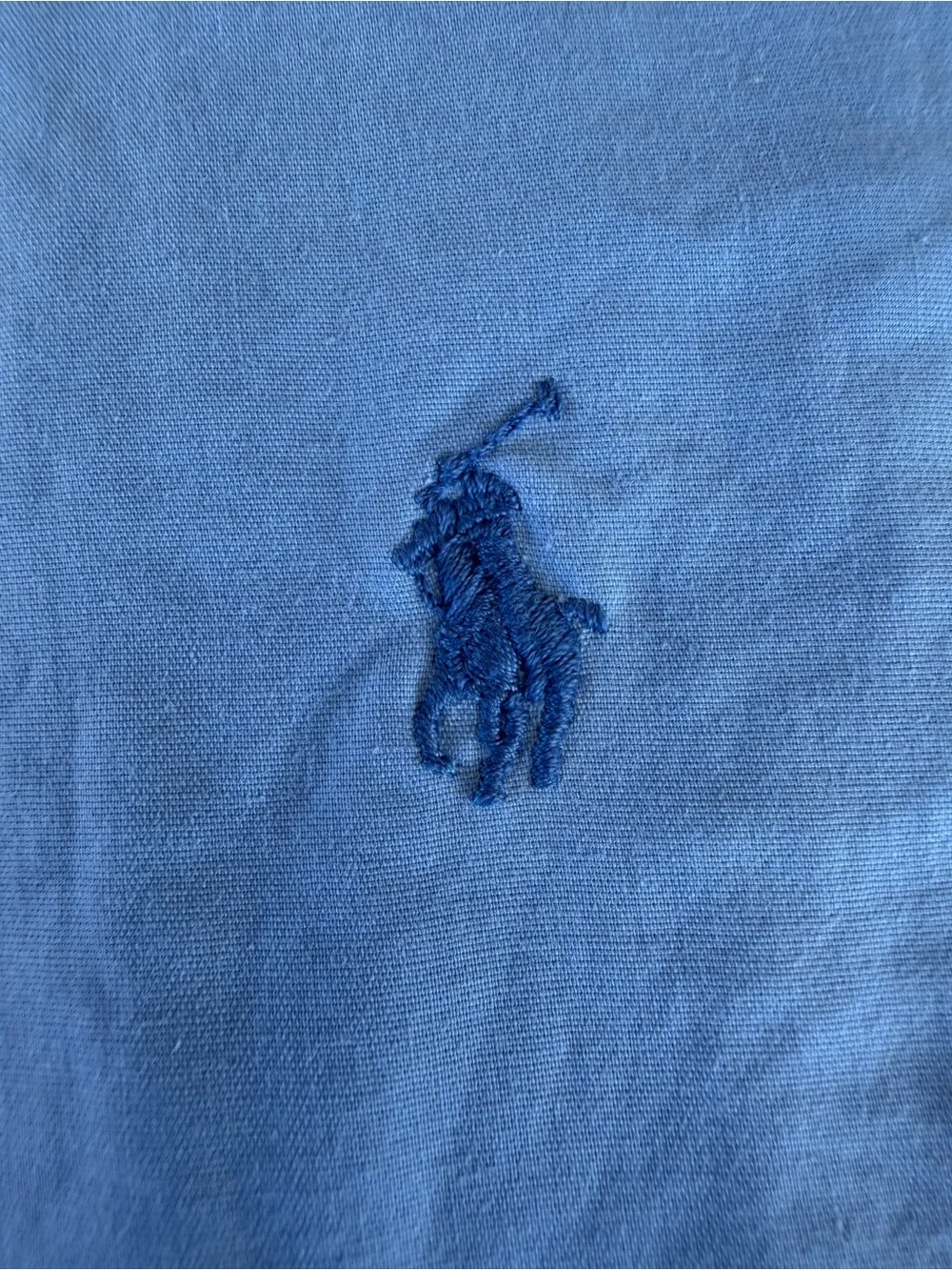 VTG Ralph Lauren Home The Polo Sheet Embroidered Pony King Flat Sheet Blue GUC